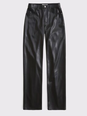 A&F Curve Love High Rise 90s Relaxed Vegan Leather Pant